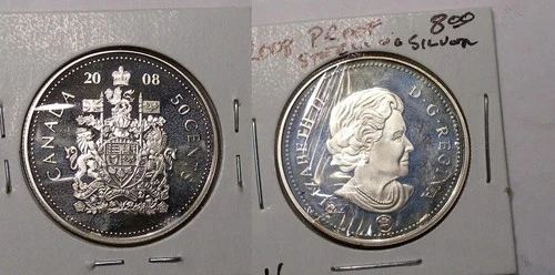 SILVER! SILVER! SILVER! 2008 CANADA SILVER HALF DOLLAR PROOF #569-118