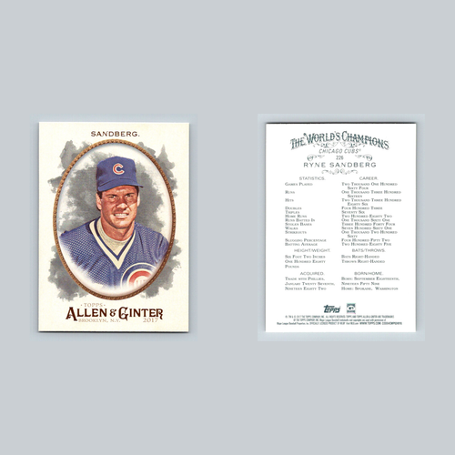 Lotto 9 carte Ryne Sandberg - Chicago Cubs HOF | MLB Legend | Topps Fleer altro - Foto 4 di 11