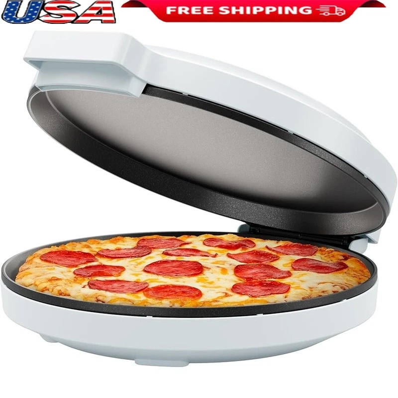 All-in-One Electric Pizza Oven Griddle Omelette Maker Nonstick W/ Recipes New