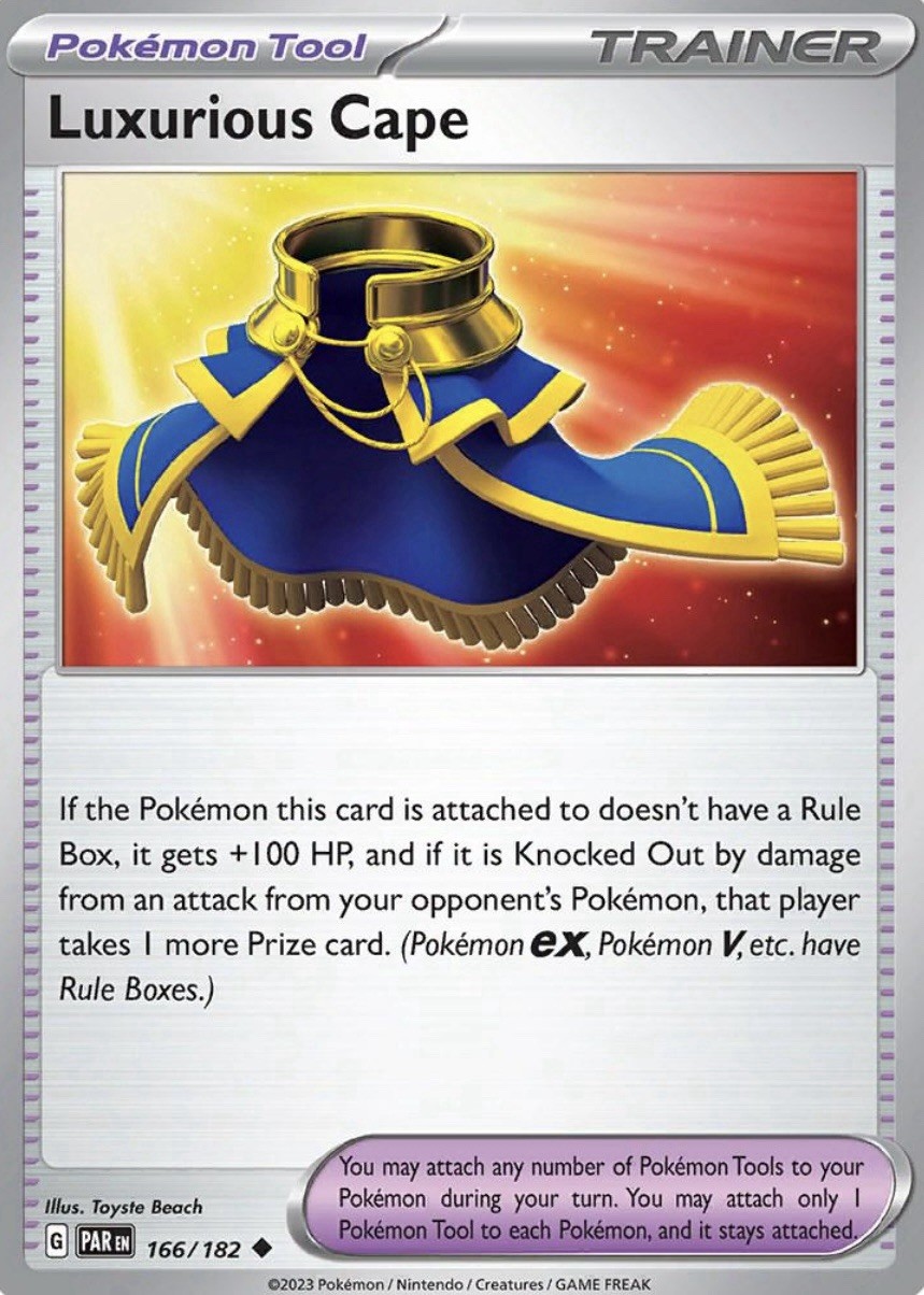 Luxurious Cape 166/182 Uncommon Trainer Card Paradox Rift Pokemon TCG LP