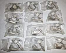 LOT of 12 Hinge Pin Door Stop Bumpers, Door saver 2", white rubber Pewter color