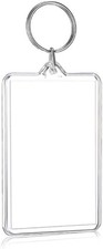 Jowxsx Clear Plastic Picture Frame Keychain Rectangle Shapes Blank Photo