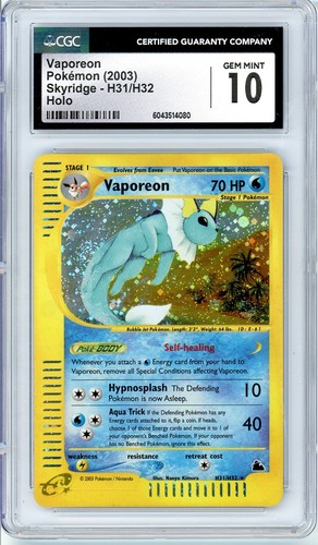 Vaporeon graded CGC 10 for sale on eBay