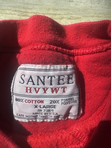 Vintage Duchesne Volleyball Sweatshirt mit Rundhalsausschnitt Print Logo rot Santee XL - Bild 4 von 5