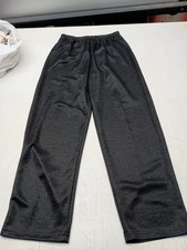 Straight Leg Black Dress Pants Black Elastic Waist Pull On Womens Size 14