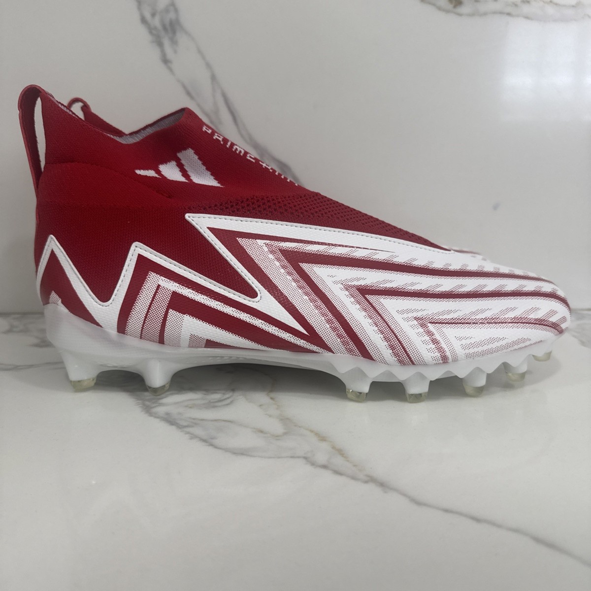 Adidas Men’s Size 13 Freak Ultra 23 Inline Football Cleats‎ Red White GW4170 New Adidas Freak Ultra 23 Inline Primeknit Football Cleats Red  main image 4