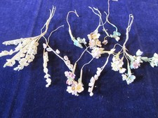 Vtg Millinery Flower Collection Lot Forget Me Not 1/4-1/2" Lily of Valley H5531