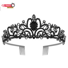 Schmoopy Tiara Crown for Women, Crystal Tiara for Bridal Prom Queen Birthday Wed