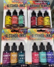 Ranger Alcohol Inks and Pearls 4- 3pc set New.