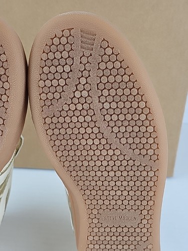 Scarpe sneakers stringate Steve Madden Madrid oro donna taglia 7 pieghevoli - Foto 14 di 15