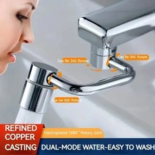 1080  Swivel Stainless Steel Faucet Extender Splashproof Dual Spray Mode
