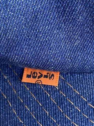 NUOVO VINTAGE RARO Cappello Levi’s Denim Pelle Patch Arancione Tab Snapback 6 5/8-7 5/8 - Foto 3 di 22
