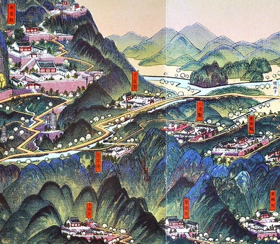 Bird’s-Eye View of Qianshan (Anshan) 1929 by Hatsusaburo Yoshida SMR Manchuria - Image 3 of 4