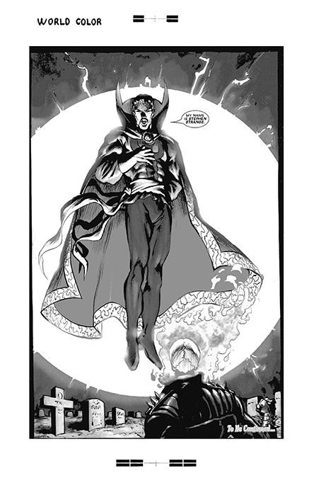 Javier Saltares Ghost Rider #2 Rare Large Production Art Pg 21 Monotone