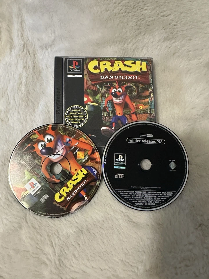 Crash Bandicoot + Demo Sony Playstation 1 PS1 Jeu PAL FR - B44 - Photo 1/1