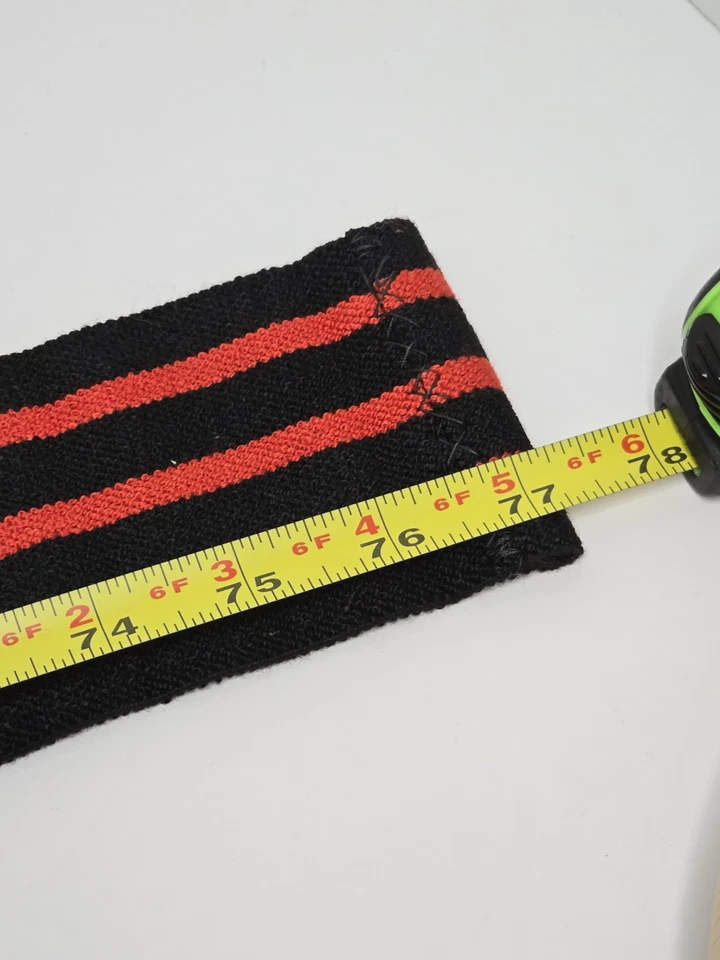 Schiek Red & Black Knee Wraps - 78" Length x 3" Model 1178B - Image 3 of 3