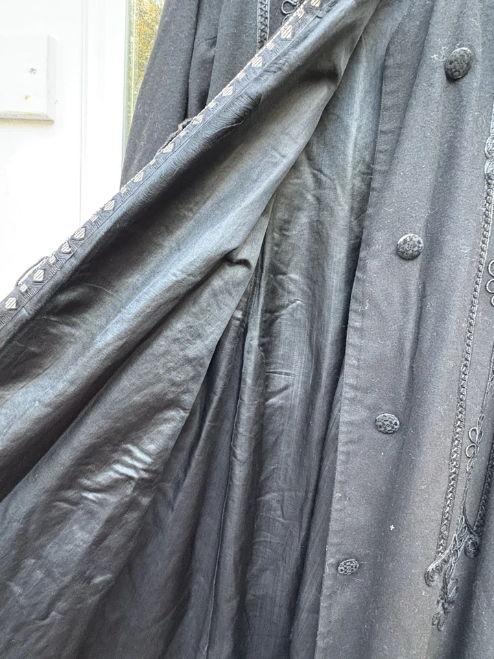 古董 Couture Edwardian 手工刺绣羊毛大衣。 — 第 4/4 张图片