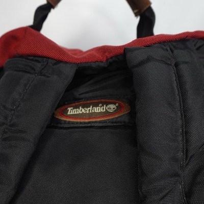Vintage 90s Y2K Timberland Backpack Day Bag Suede Bottom Red | eBay