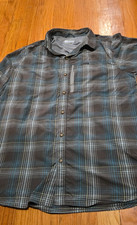 Columbia Omni-Wick Button Up Short Sleeve Shirt Plaid Mens Large
