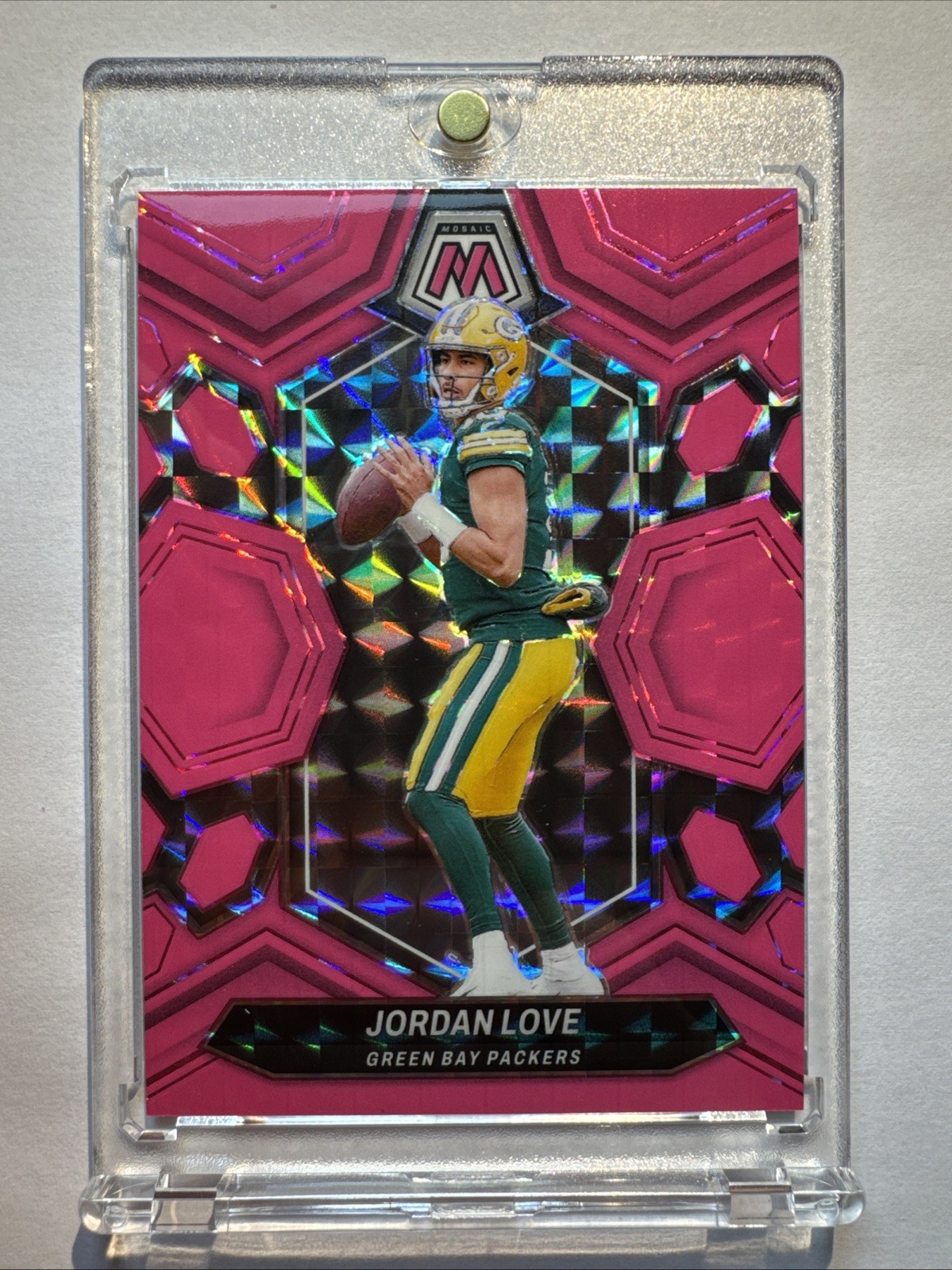 2024 Panini Mosaic - Jordan Love #78 Mosaic Pink Fluorescent Prizm /10