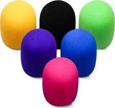 Microphone Cover Colorful Foam Mic Cover Washable Microphone Windscreen Micropho