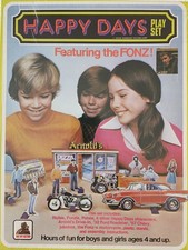 Vintage Happy Days Playset w/Fonz (1976, Toy Factory) - Brand New/Sealed!