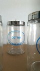 Vintage GRAFCO Apothecary Jar Set Of 5 Glass w/ Stainless Steel Lids Sundry  — photo 7