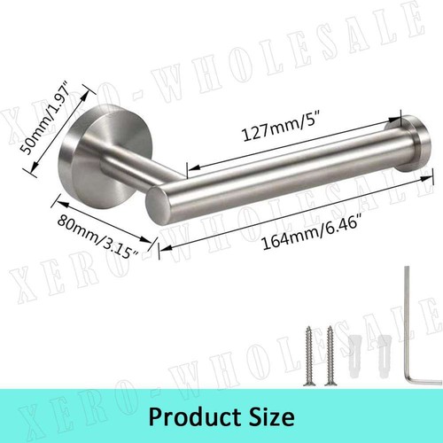 Mounted Toilet Paper Roll Holder Stainless Steel Hook Bathroom Wall Storage AU - Picture 6 of 14