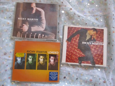 RICKY MARTIN SET BUNDLE CD SINGLE LIVIN LA VIDA LOCA SHE'S ALL I EVER HAD LOADED