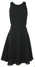 LIQUID NEW YORK Dress Crepe Black Size 4 Retail $158