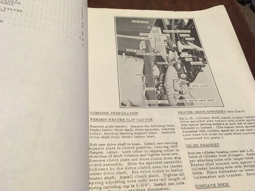 Allis Chalmers Model C Gleaner Combine 4C CORN HEAD SET UP DIRECTIONS Manual - Picture 3 of 3