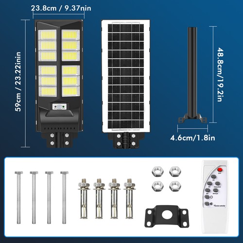 Farola LED Solar Lámpara Solar Foco Farola con Mando a Distancia - Imagen 30 de 30