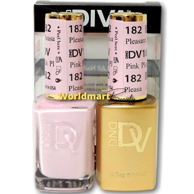 DND DIVA Gel Nail Polish 0.5oz LED/UV Color Gel Duo DV182- Pleasant Pink