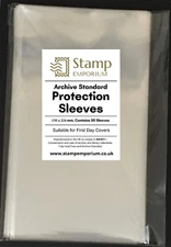 Royal Mail & Other Brands Modern First Day Cover Protective Sleeves, ARCHIVE STD