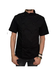 GIACCA CUOCO CHEF NERO 7 COLORI MEZZA O MANICA LUNGA CUCINA PIZZA ALIMENTARI 