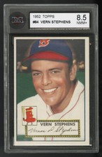 1952 TOPPS BASEBALL ~ #84 ~ VERN STEPHENS ~ BOSTON RED SOX ~ KSA 8.5