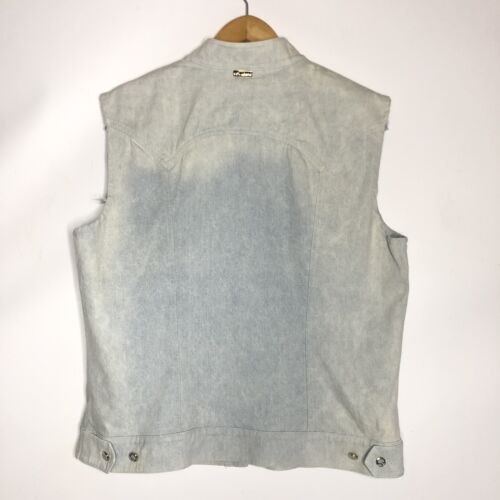 St.John Sport by Marie Gray Sleevless Light Wash Denim Jacket Size L - Picture 6 of 10