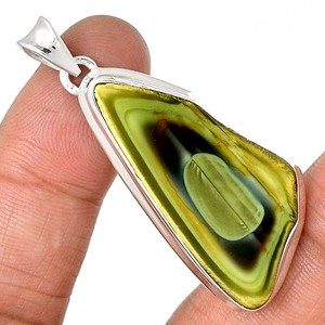 Imperial-Jasper-Slice-925-Sterling-Silver-Pendant-Jewelry-IJSP68