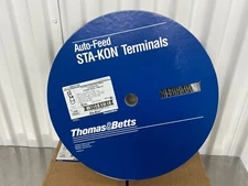 1000 Pcs Thomas & Betts Sta-Kon RB2213M, Locking Spade Terminal, 18-14 AWG