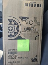 Hot Toys Iron Man Mark III Red & Chrome Version 1/6 Figure MMS744D64 USA MISB