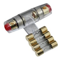 100A AGU Fuse 4 / 8 Gauge AGU Fuse Holder Gold Plated SKFH105