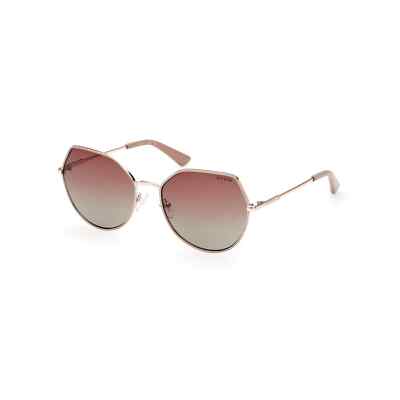 Guess GU7867 32T Gold&Beige Round Geometric Sunglasses Metal Frame 58-18-140