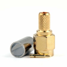 10 Pcs SMA Male Plug Straight Crimp for RG58 RG142 RG223 RG400 LMR195 Connector