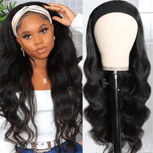 200% Density Body Wave Headband Wig Human Hair Glueless No Lace Ready to Wear - Picture 10 of 34