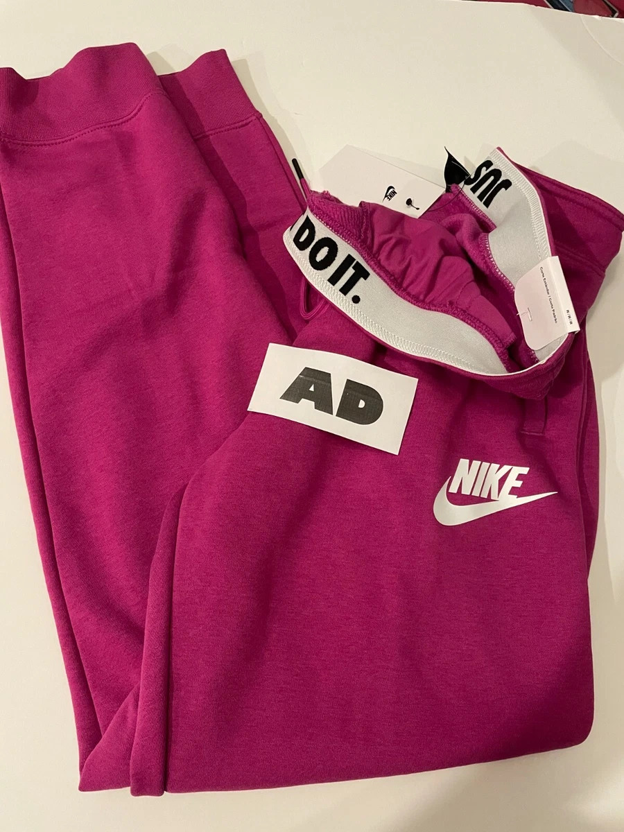 NWT NIKE RALLY JOGGER PANTS Women&#039;s Sweatpants PINK Just do band | eBay