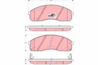 TRW GDB3301 Bremsbelagsatz, Scheibenbremse For KIA