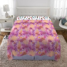 Little Mermaid "Aquatic Outlines" 4 Piece Full Bedding Sheet Set for Kids