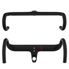 -10° Road Bike Carbon Integrated Handlebar with Spacers Drop Bar 380-420mm