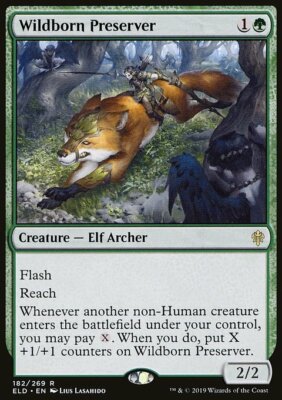 Magic the Gathering MTG Wildborn Preserver (182) Throne of Eldraine   LP