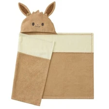 MonPoke Eevee hooded bath towel for kids, perfect for pool or bath time.